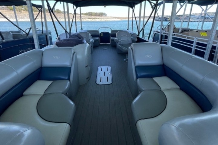 a chair sitting in front of a car